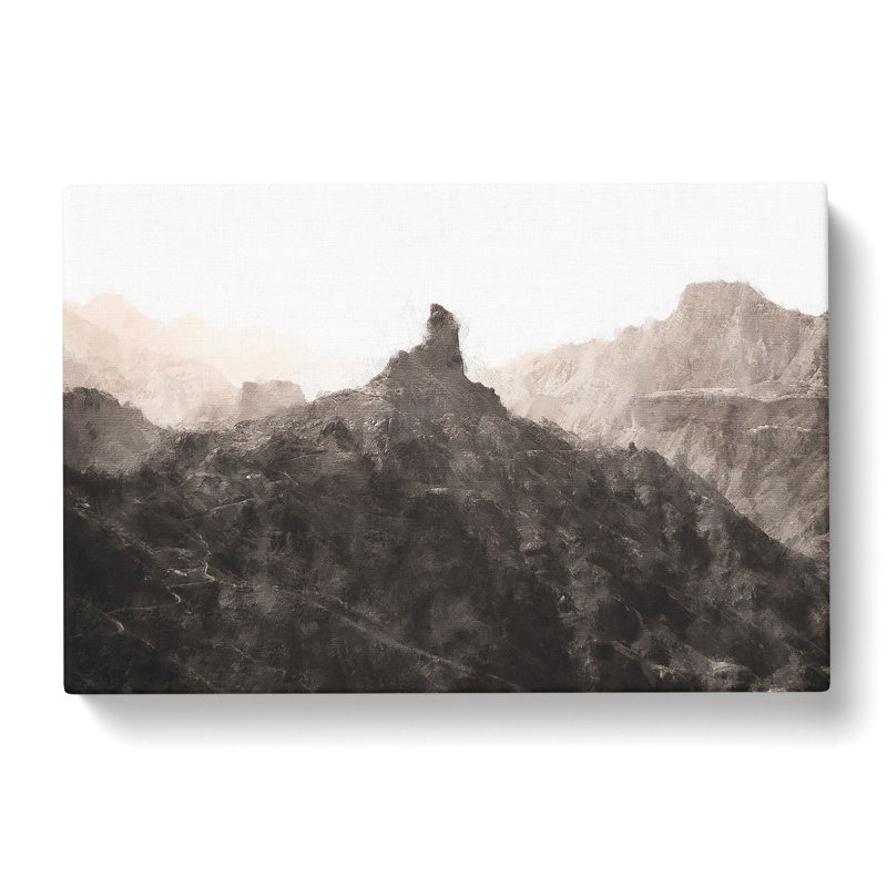 Mountains In Gran Canaria - Wrapped Canvas Painting, 50cm H x 76cm W x 3cm D