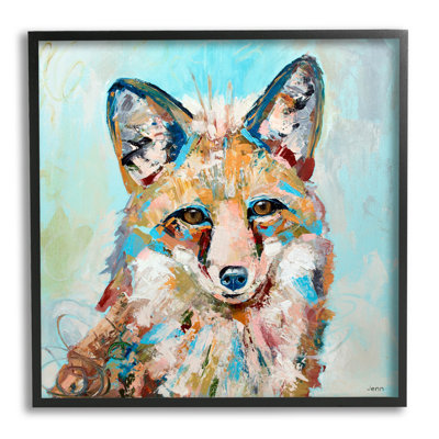 Art moderne, estampe numérique de renard bleu par Jen Seeley