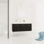 Meuble-lavabo mural avec lavabo, lavabo en résine à rebords épais, ensemble KD