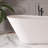 61" x 30" Freestanding Acrylic Slipper Soaking Bathtub, Chrome Drain & Pearl-Shaped Overflow, Modern Design for Luxury Bathrooms