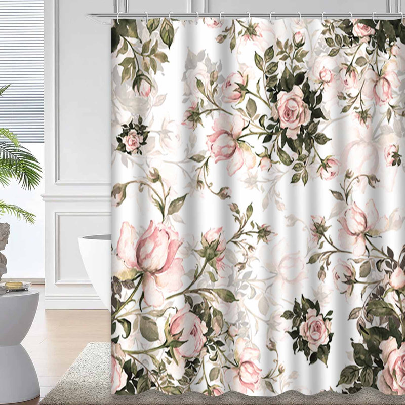 Bouquet de roses sans soudure à l'aquarelle, belle décoration tendance avec 12 crochets, L 72 po x l 78 po