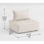 Chaise en bois massif avec revêtement en tissu beige pour un espace de vie moderne