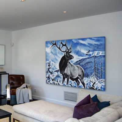 The Last Elk by Marmont Hill - Wrapped Canvas Painting