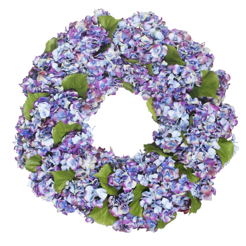 Garden Hydrangea Wreath, Red