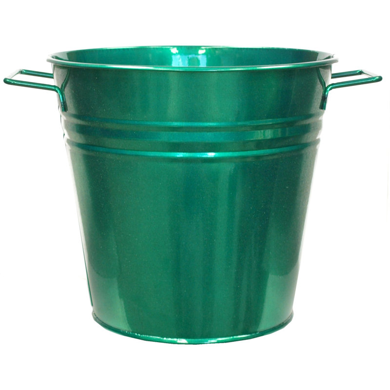Venne Metal Pot Planter, Green