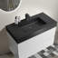 Ensemble de meuble-lavabo flottant avec lavabo et 3 trous de robinet Avi