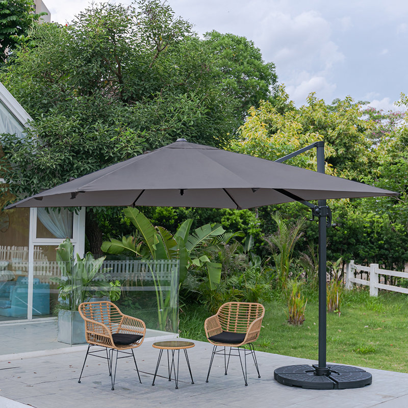 Aanyah 300cm Cantilever Parasol, Dark Grey