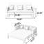Coussin de lit modulaire en polyester LightGray-746999952