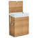 Wicker Laundry Hamper with Lid, 90L/110L Storage Capacity Wicker Clothes Basket with Handle and Removeable Liner