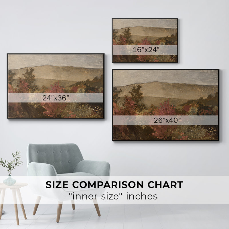 "Vintage Landscape - DCxx III" sur toile, Noir, H 27 po x l 41 po