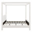Upholstery Corduroy Canopy Platform Bed with Headboard and Footboard, Four-Poster Canopy Bed with Wood Slat Base-133211429-133211431
