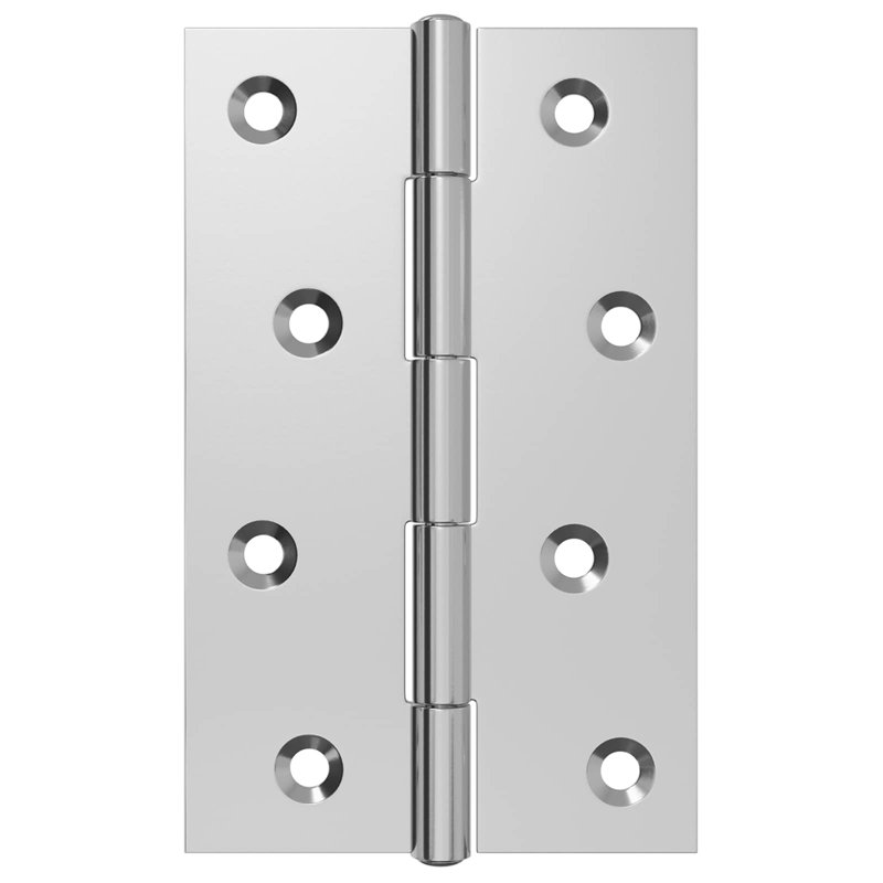 vidaXL Hinge Silver Steel Silent Bearing Door Frame Smooth Operation