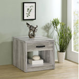 Coaster Furniture Felix 1-drawer Engineered Wood Side End Table Grey Driftwood