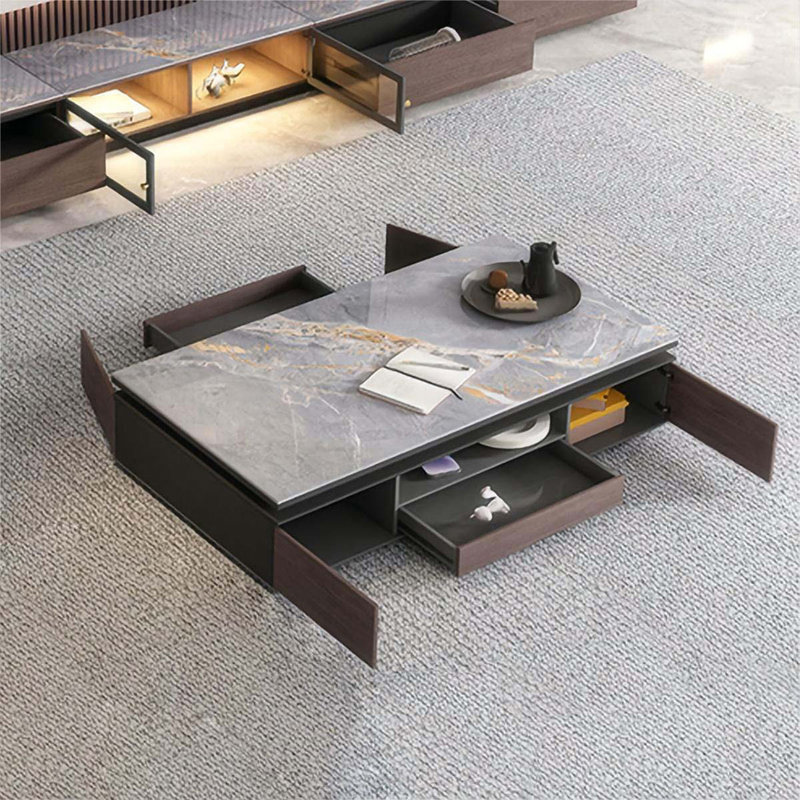 Table basse rectangulaire en bois manufacturé