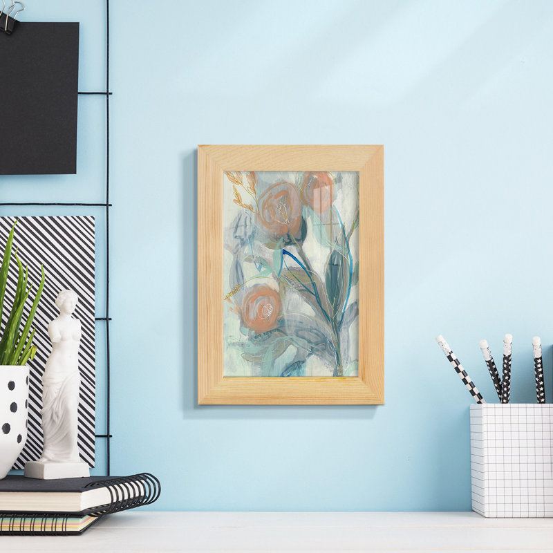 «Flower Grouping I», impression sur papier, H 6 po x l 4 po x P 1 po, Naturel
