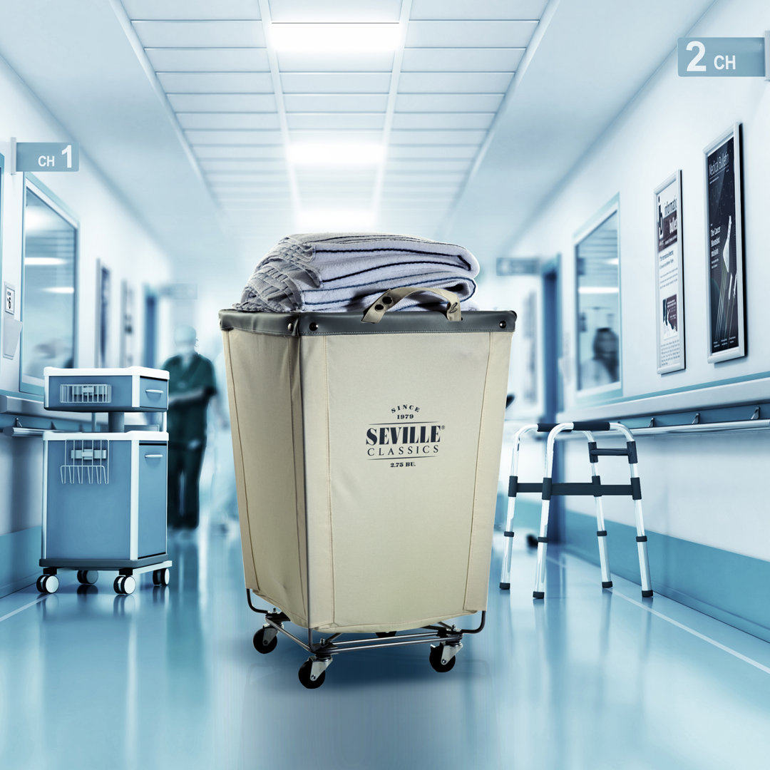 Rolling Commercial Laundry Hamper Seville Classics 