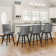 Arleine Swivel Upholstered Counter Stool with Solid Wood Frame