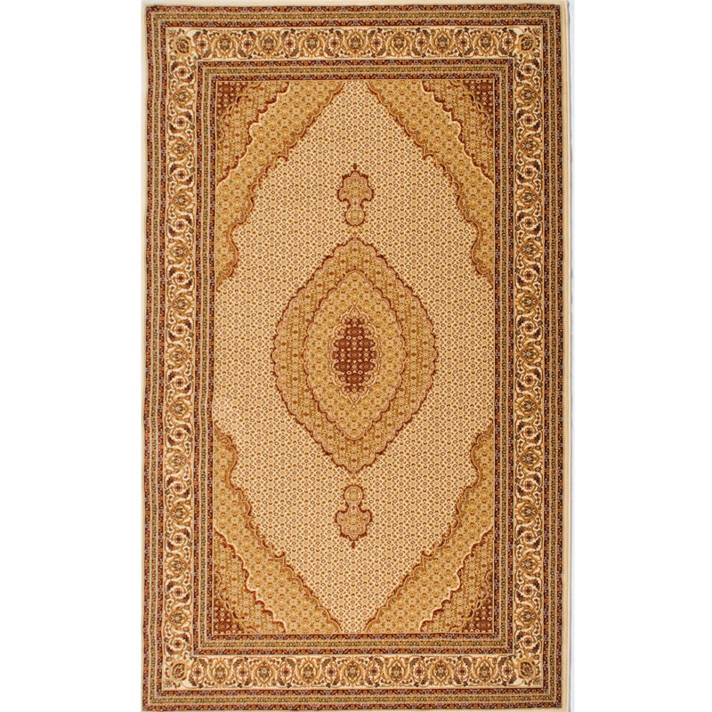 7' Beige And Cream Moroccan Runner Rug