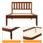 Lit plateforme en bois avec tête de lit / support en lattes de bois-1852899952