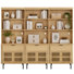 Armoire de rangement pour garde-manger H 72,8 po x l 94,5 po, vitrine en bois avec tiroirs en relief et tablette réglable