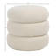Jolo Ivory Faux Sheepskin Round Ottoman