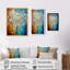 «Bright Blossoming Minimal Wildflowers V», reproduction sur toile-87374586-87374589