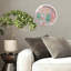 Rose-Noël-sucre-art-horloge - horloge murale moderne en verre 12 po
