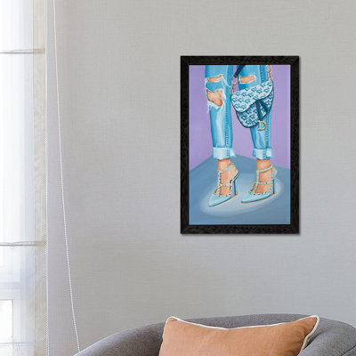 Dior Saddle Bag And Valentino Heels by CeCe Guidi - Painting on Canvas