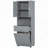 Versatile Bathroom Cabinet with Laundry Basket and Ample Storage Options-1647268070