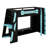 Twin Size Gaming Loft Bed With Desk And RGB Lights, Wood Loft Bed With Storage Shelves & Charging Station For Teens-2144947783