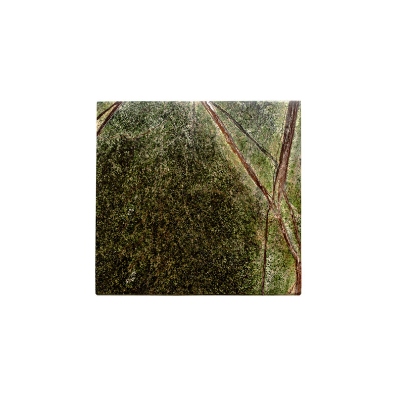 Green Marble Semi-Gloss Contemporary Side Table