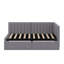 Lit de jour simple tapissier avec 2 tiroirs, support en lattes de bois-230774415