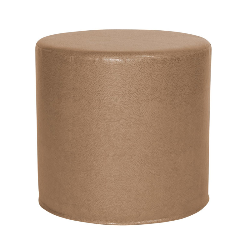 Contreras Faux Leather Ottoman, Bronze Faux Leather