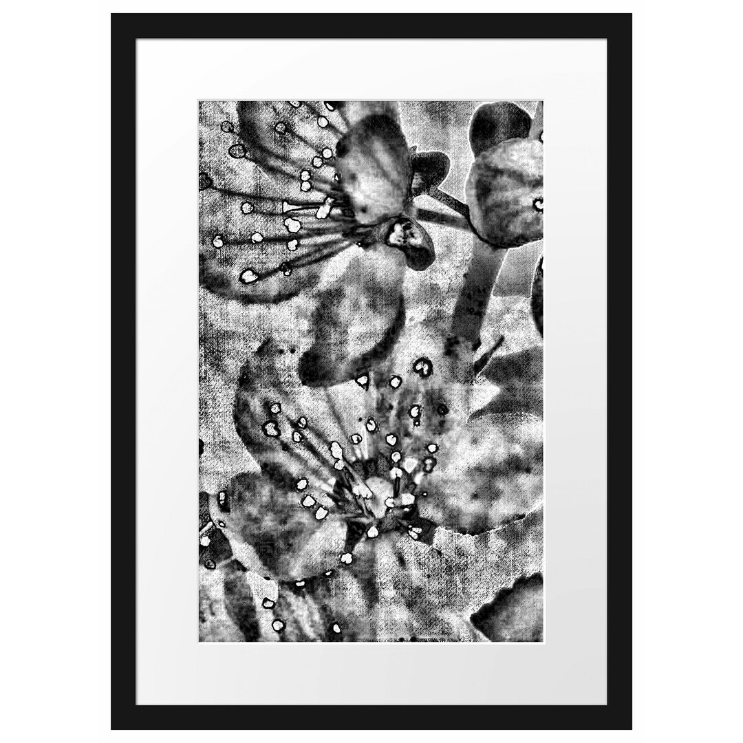 Gerahmtes Poster Retro Blumen