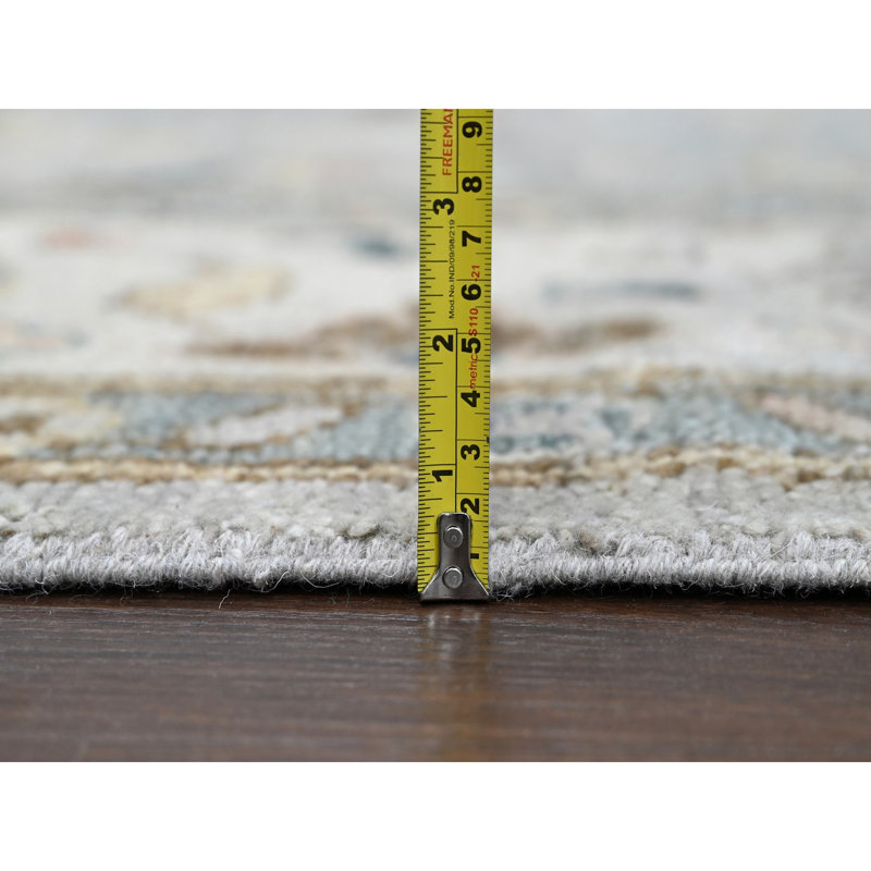 One-of-a-Kind Rectangle 12'0" X 17'10" New Age Area Rug in Grey