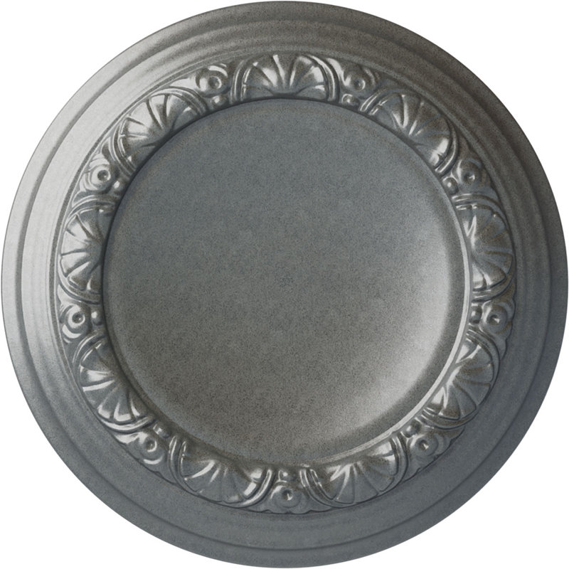 Endurathane Carlsbad Celing Medallion, 12 1/2"OD x 1 1/2"P (Fits Canopies up to 7 7/8"), Hand-Painted Platinum Finish
