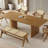 Modern Burlywood Rectangular Solid Wood Dining Table-1145281663