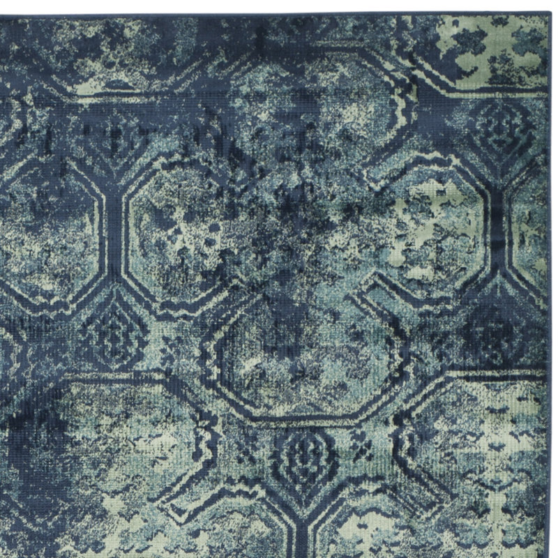 Tapis bleu marine Syliva, Rectangle 6 pi 7 po x 9 pi 2 po