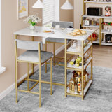 Soteria 2 - Person Solid Wood Top Four Leg Dining Set