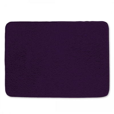 Tapis de bain uni de couleur mauve