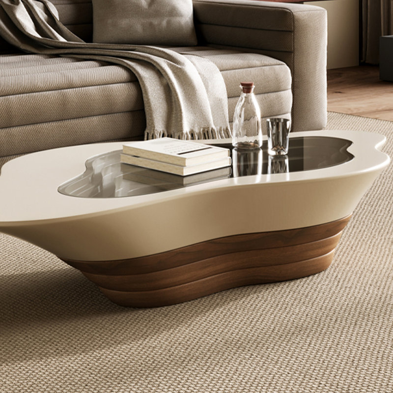 Wabi-sabi Cream-style creative cloud coffee table