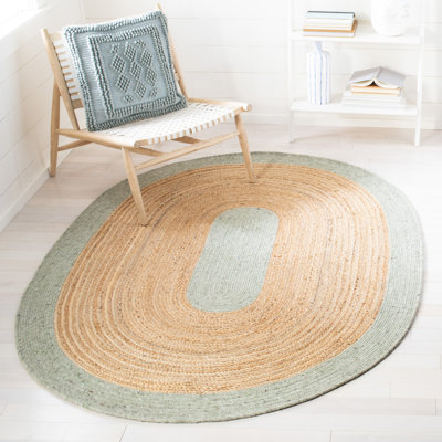 Malone Hand Woven Jute/Wool/Cotton Rug in Gold