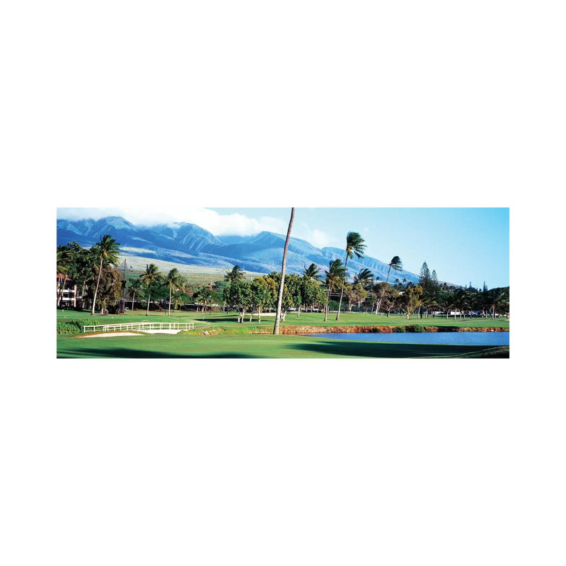 Kanapali Golf Course Maui HI - Wrapped Canvas Panoramic Print, 30.48 cm H x 91.44 cm W x 1.91 cm D