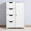 Bathroom Storage Cabinet, Floor Cabinet With Adjustable Shelf And Drawers