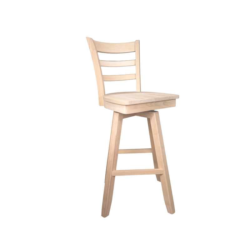 Consetta Swivel Solid Wood Counter Stool, Bar Stool (30” Seat Height)