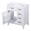 30" Bathroom Vanity Without Sink, Cabinet Base Only, Bathroom Cabinet With Drawers, Solid Frame And MDF Board-1844590740