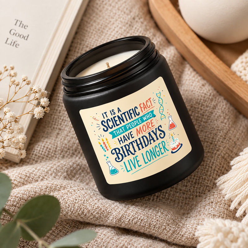 Scented Jar Candle with Glass Holder