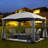 10Ft.W x 12Ft.D Steel Patio Gazebo with Netting-58241733