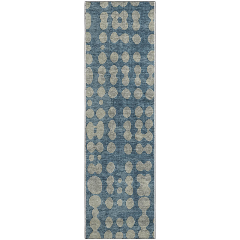 Tapis en denim de qualité supérieure lavable à la machine Prisco, Tapis de couloir 2 pi 3 po x 7 pi 6 po