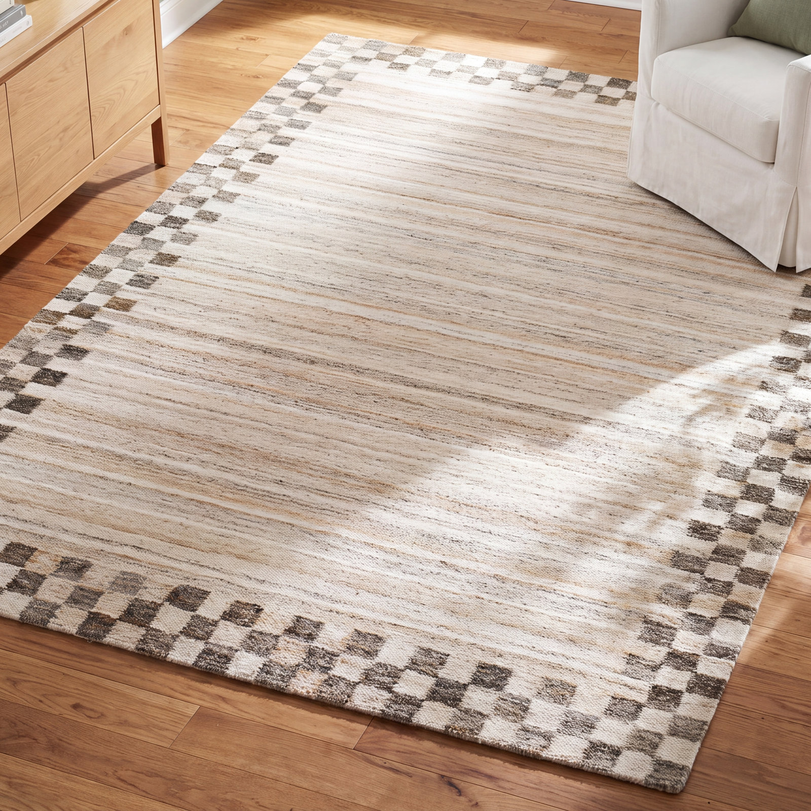 Elvina Hand-Woven Geometric Rug, Rectangle 5' x 7'6"